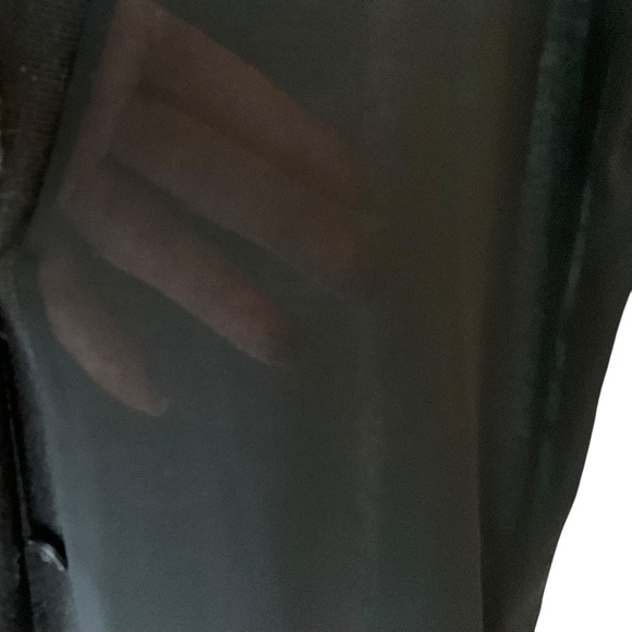 The Loft Long Sheer Front V Neck Button Mixed Media Cardigan - Picture 8 of 16